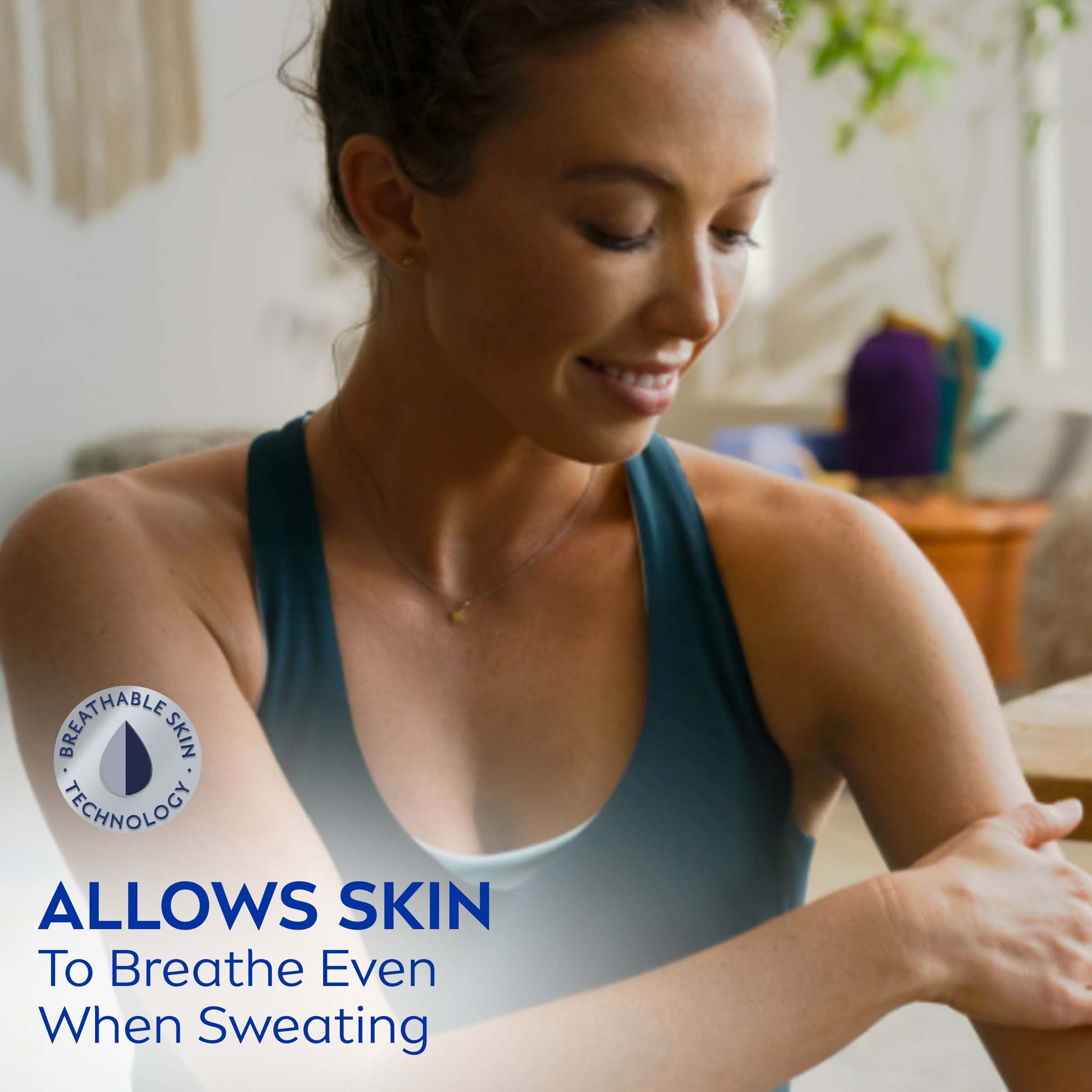 NIVEA lotion applied to forearm showing lightweight, non-greasy feel