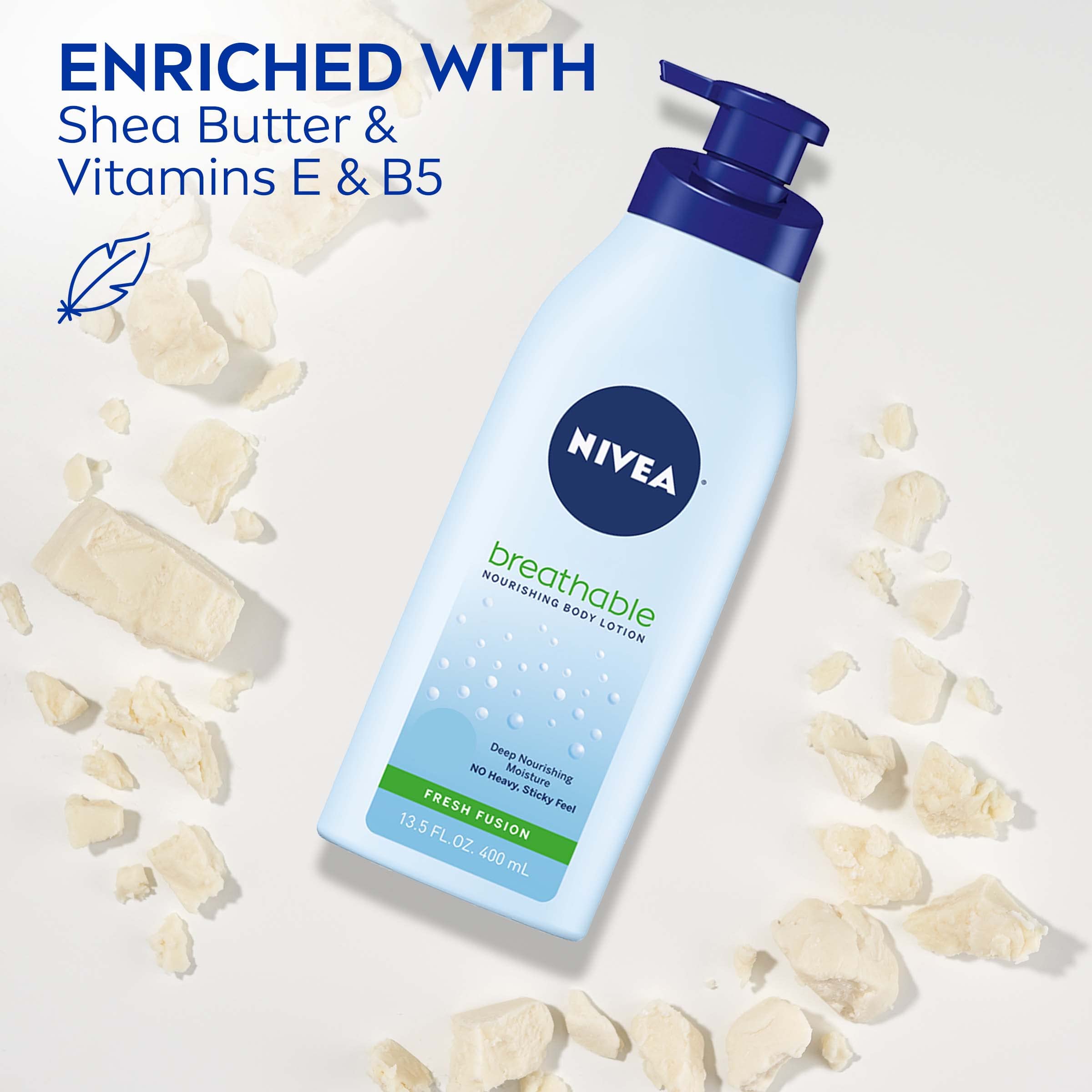 Close-up of shea butter ingredient in NIVEA Fresh Fusion lotion