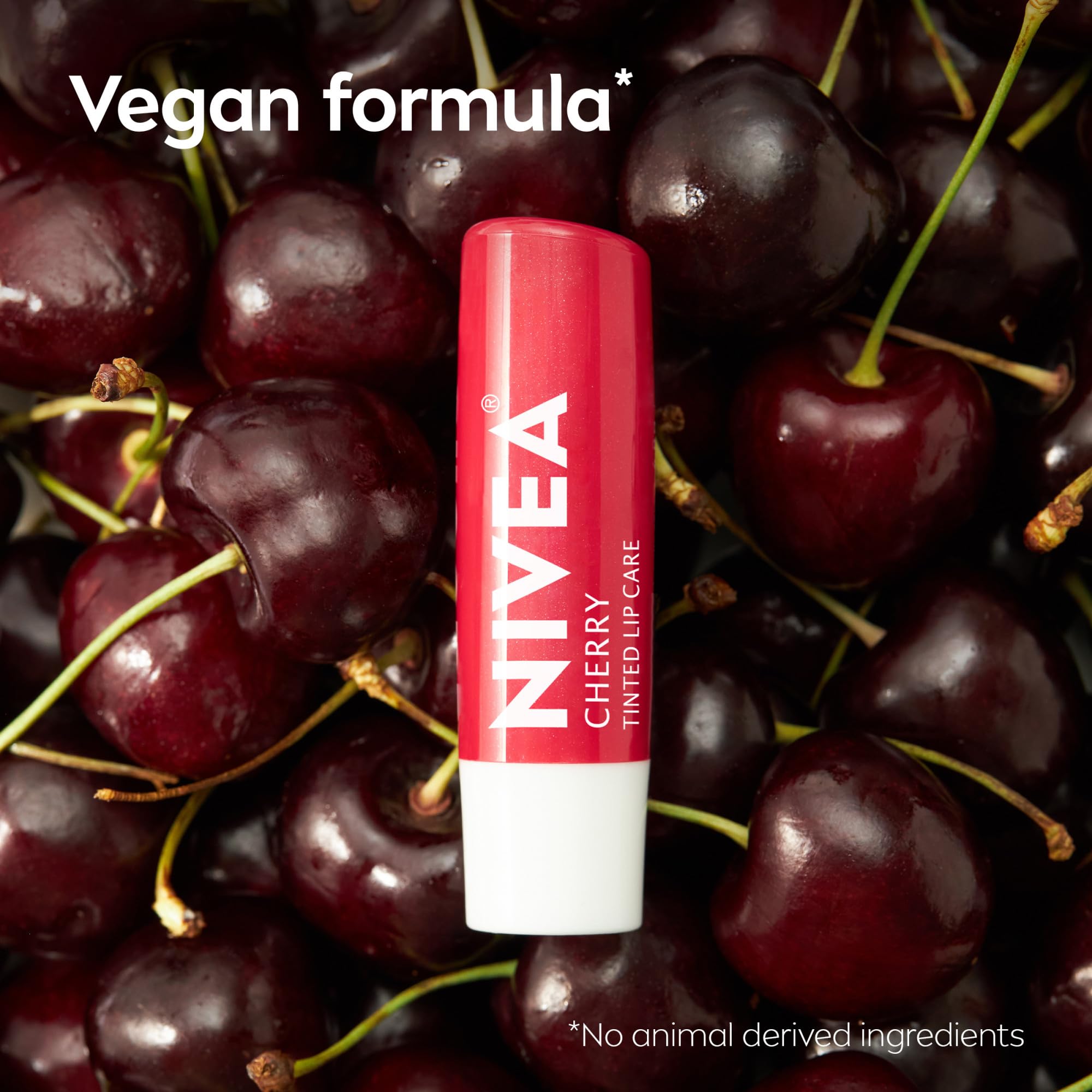 NIVEA Cherry Lip Care dermatologically tested seal