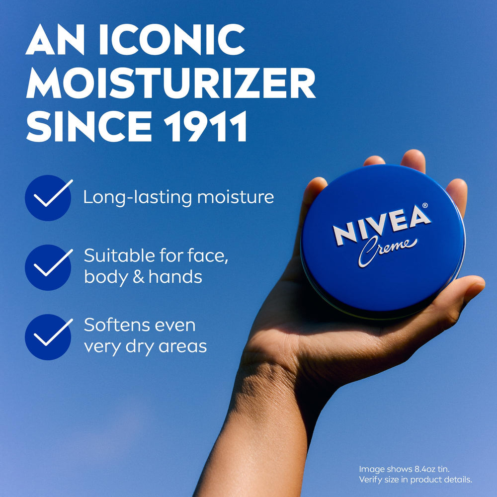 NIVEA Creme Body label with Provitamin B5 indicating nourishing formula.