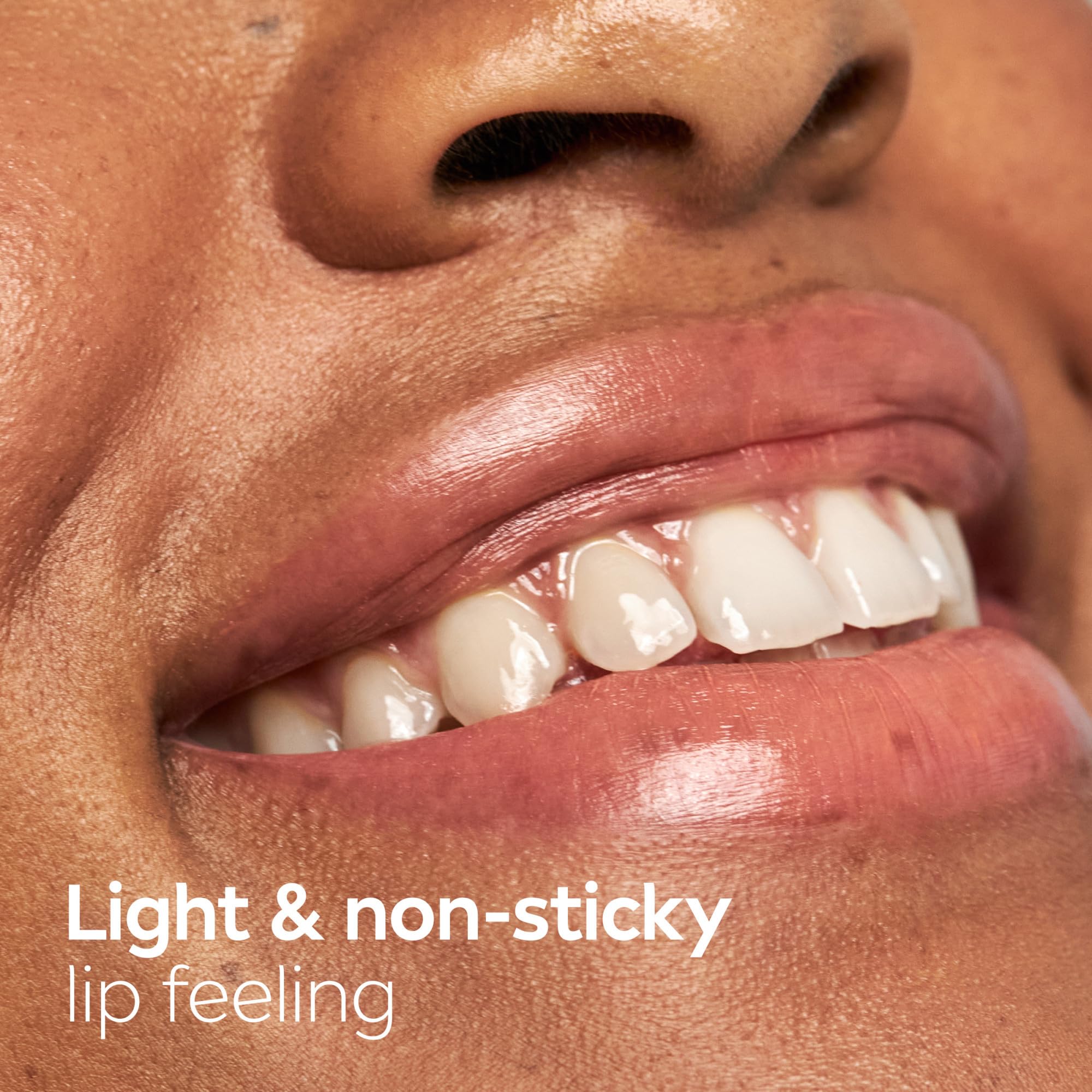 NIVEA Dewy Lip Care vegan formula badge, no animal ingredients.