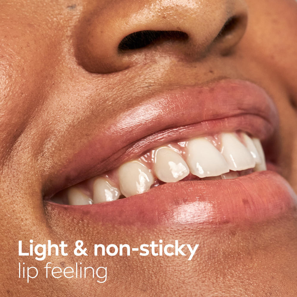 NIVEA Dewy Lip Care vegan formula badge, no animal ingredients.
