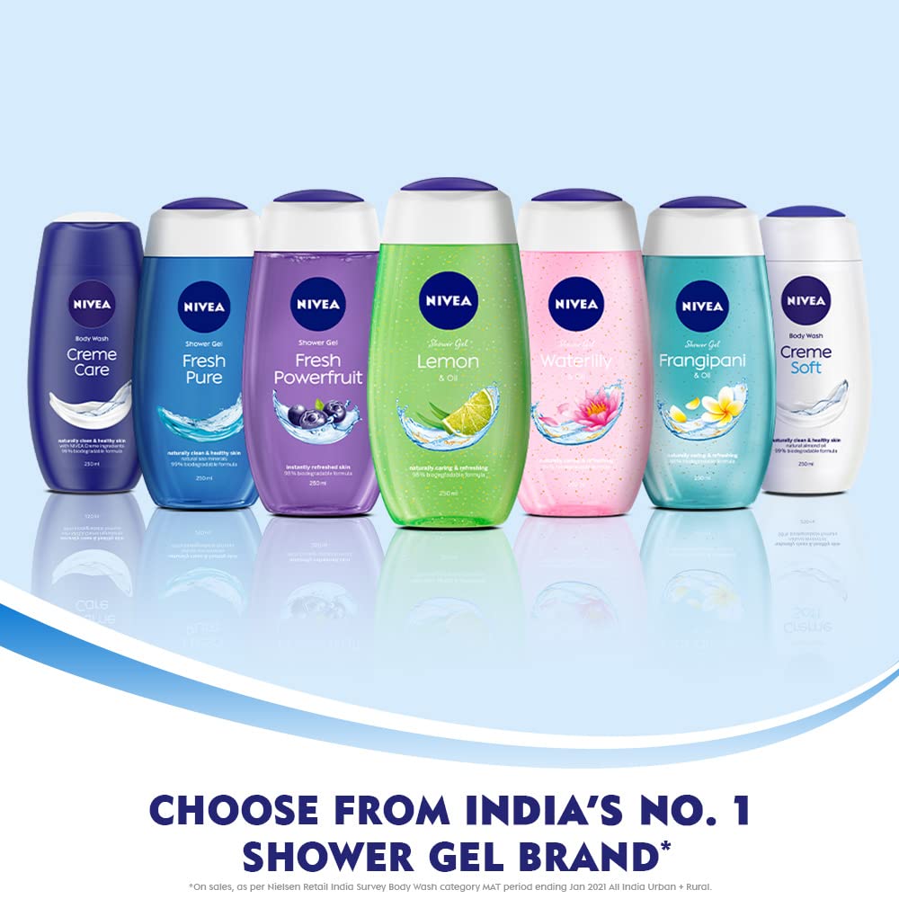 NIVEA Frangipani & Oil Shower Gel long-lasting freshness after use