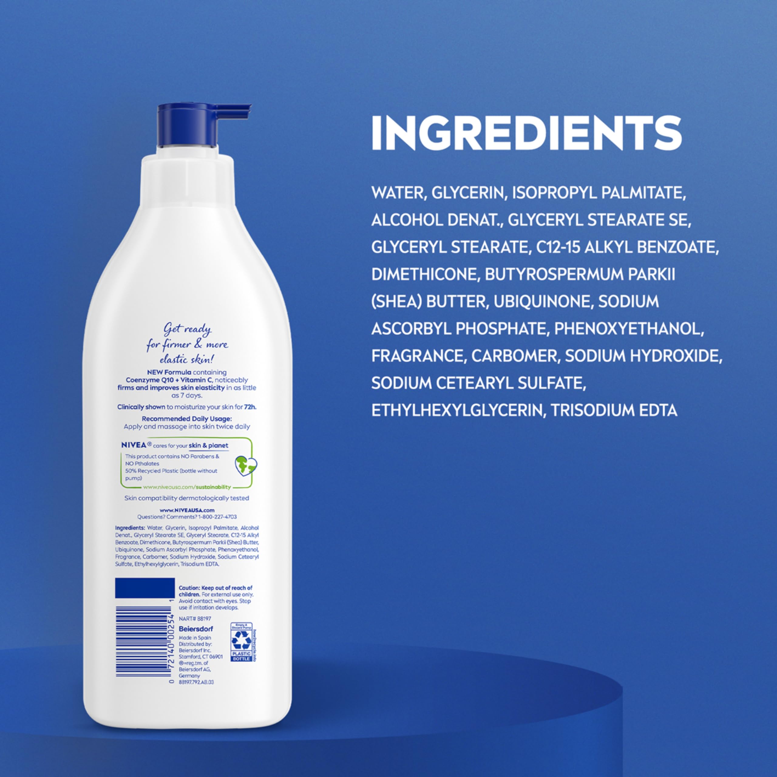 NIVEA lotion being gently massaged into skin