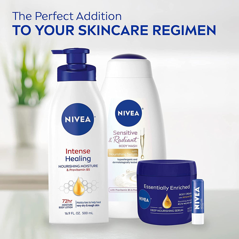 NIVEA lotion quick-nourishing glide on skin.