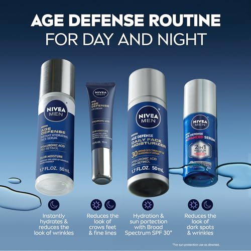 NIVEA MEN Age Defense before-after comparison highlighting hydration boost