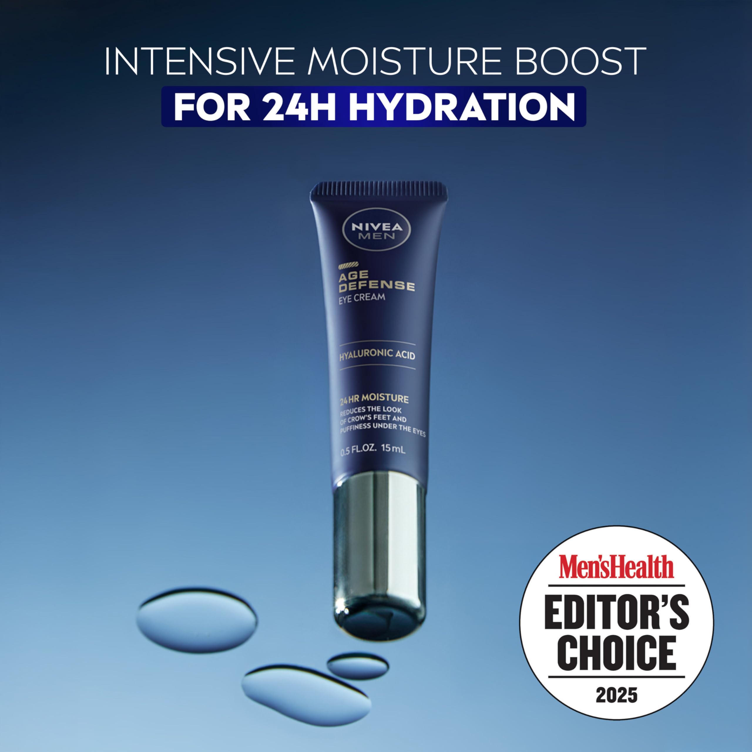 NIVEA MEN Age Defense Eye Cream daily routine application near eyes