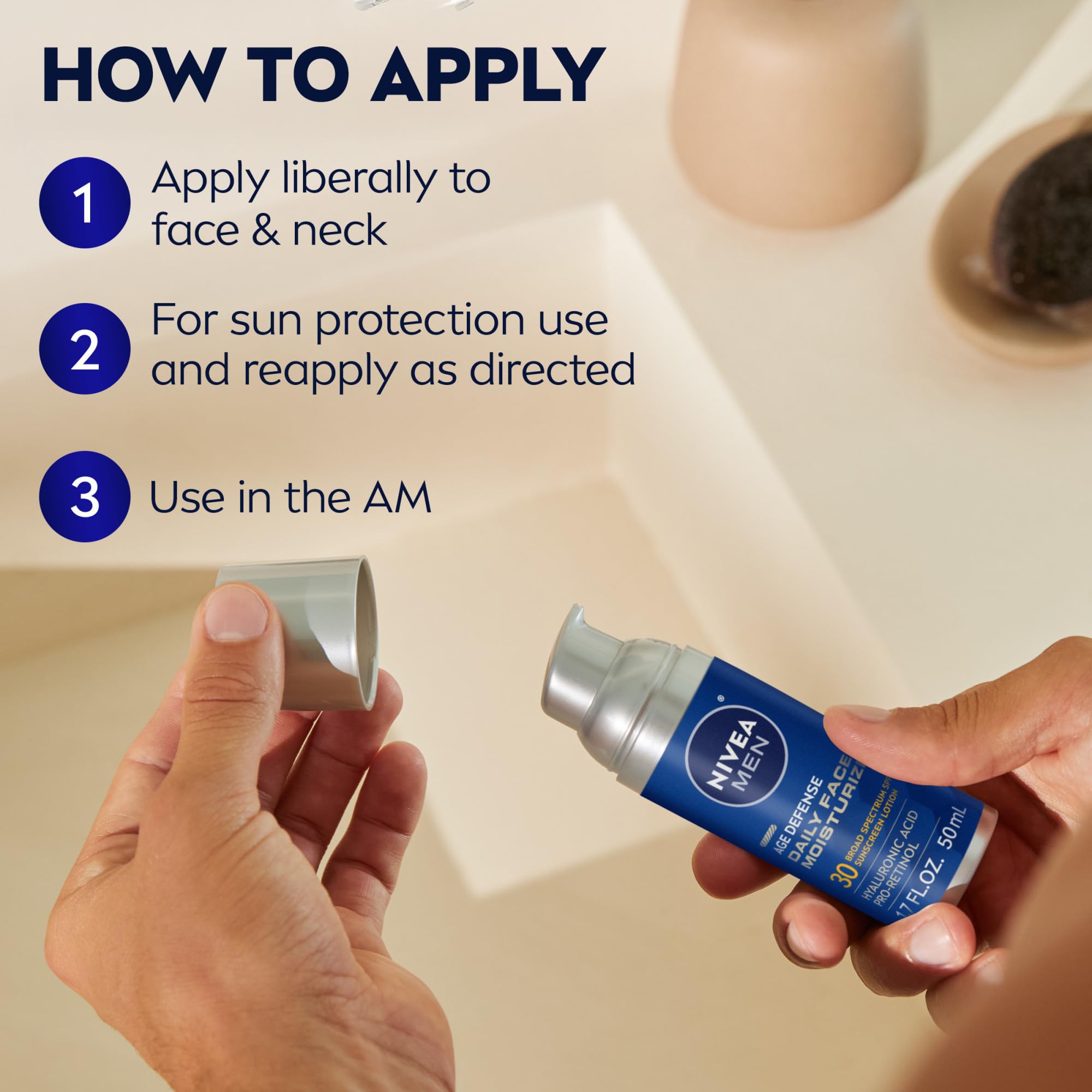 NIVEA MEN Age Defense pro-retinol ingredient highlight for skin care