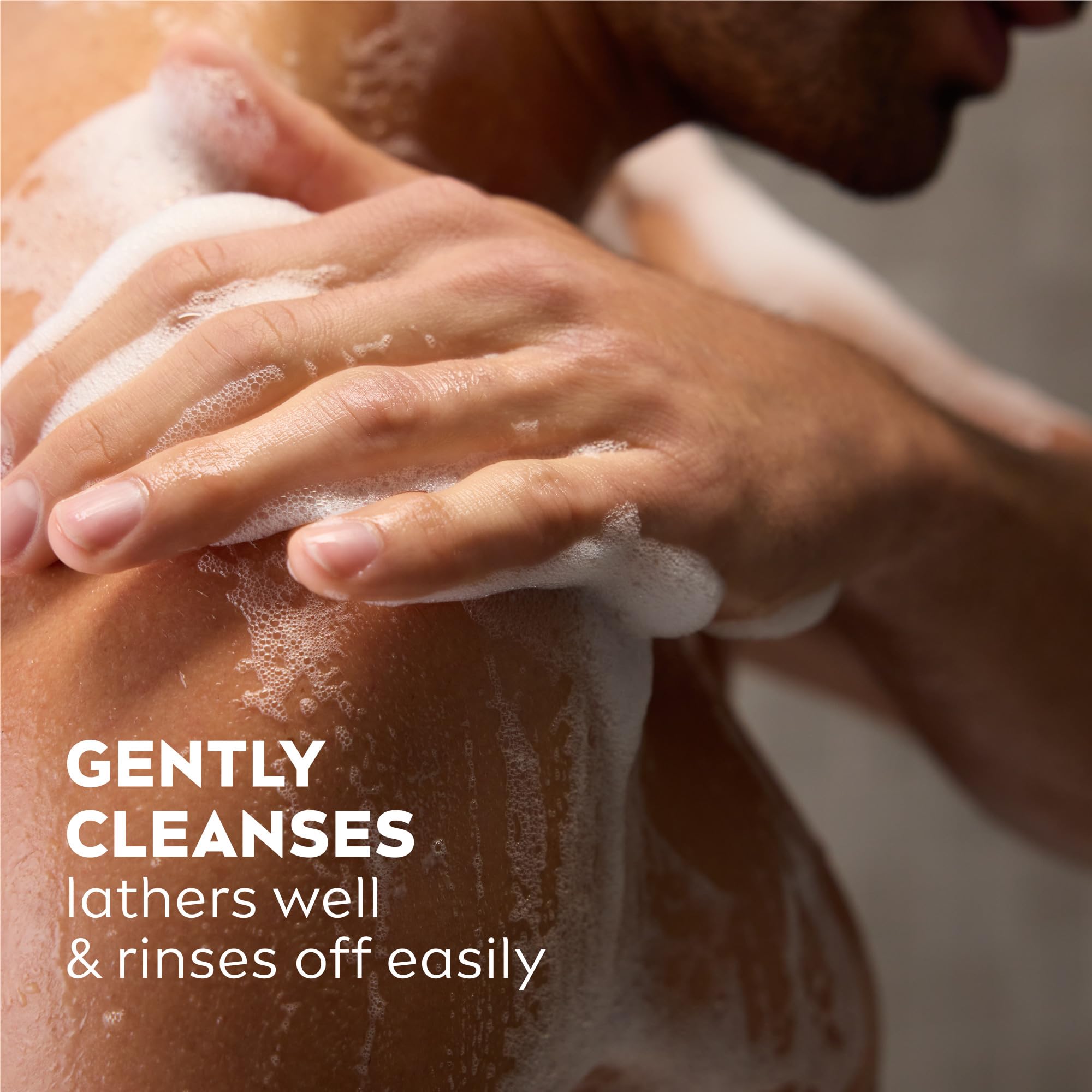 NIVEA MEN Cool Body Wash lather foam in action for cleansing