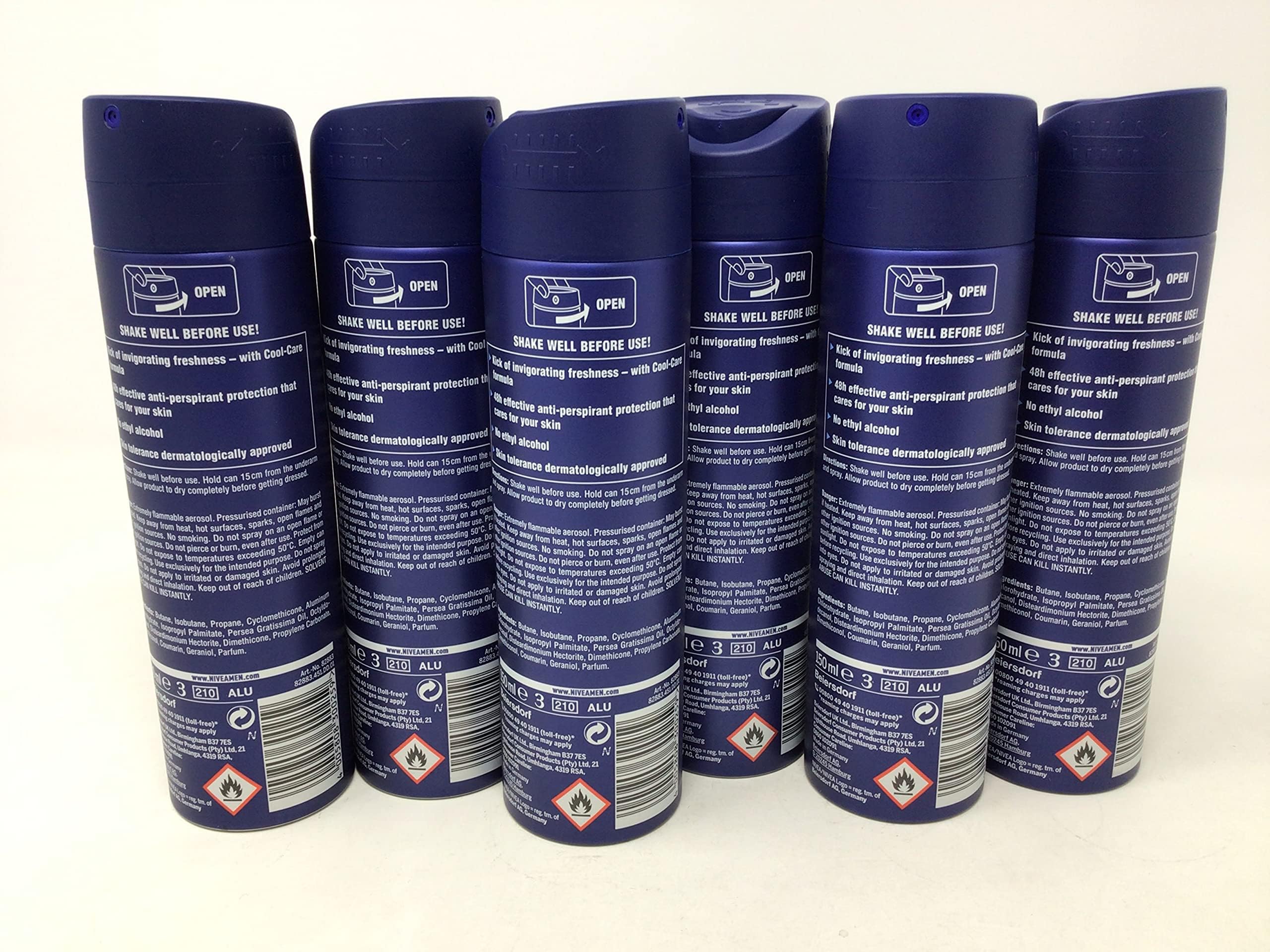 Front packaging of NIVEA MEN Cool Kick 6-pack highlighting value.