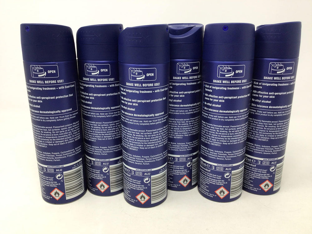 Front packaging of NIVEA MEN Cool Kick 6-pack highlighting value.