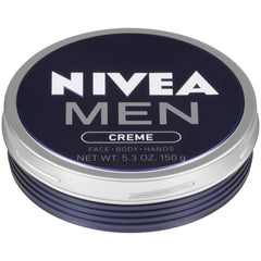 NIVEA MEN Creme 5.3 oz tin ready for multipurpose moisture on skin.