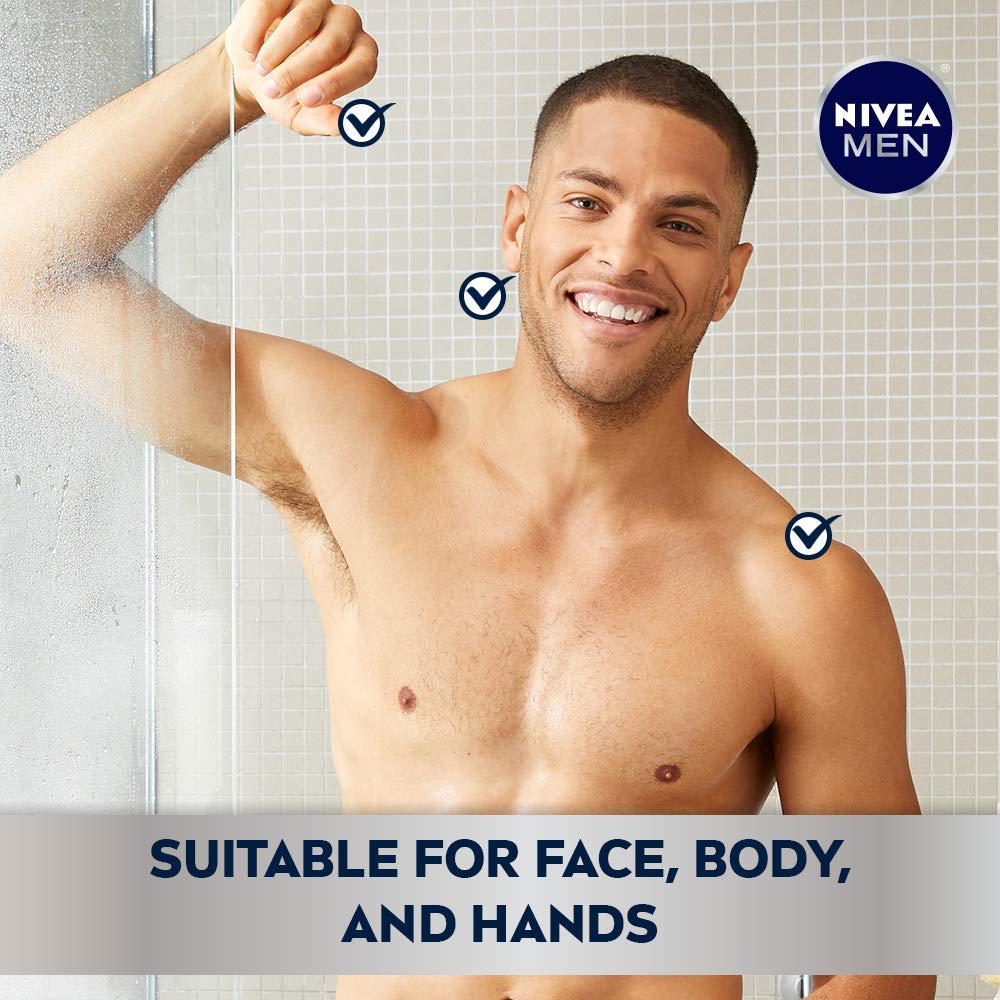 NIVEA MEN Creme being rubbed on hands for softer skin.