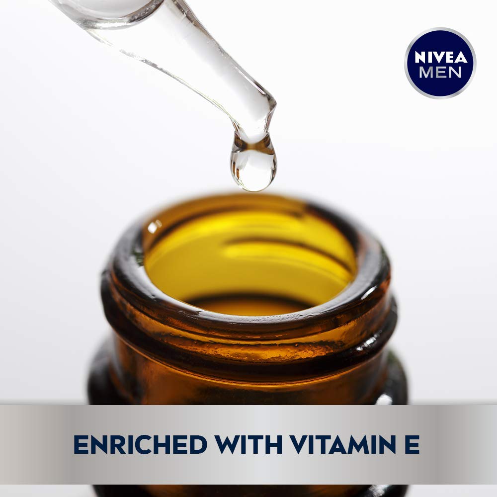NIVEA MEN Creme tin open to reveal Vitamin E-rich formula.