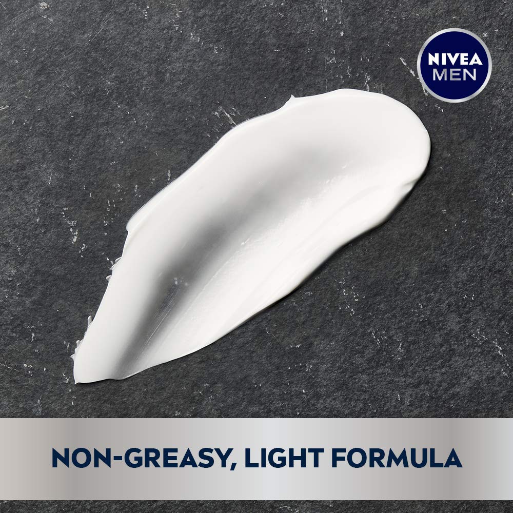 NIVEA MEN Creme texture close-up shows creamy, quick-absorbing consistency.