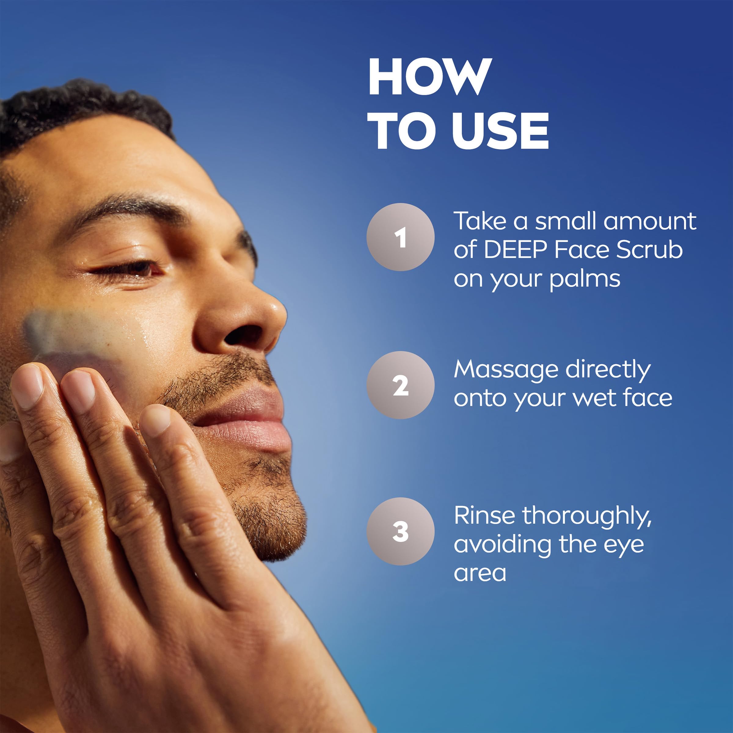 NIVEA MEN Deep Clean charcoal packaging highlighting dermatologist-tested claim.