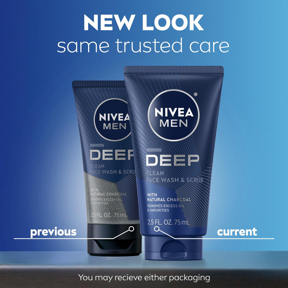 NIVEA MEN Deep Clean charcoal foaming-lather demonstrates deep-clean action.