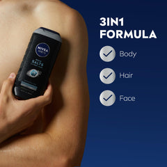 NIVEA MEN Deep Clean Rock Salts Scrub Particles provide gentle exfoliation