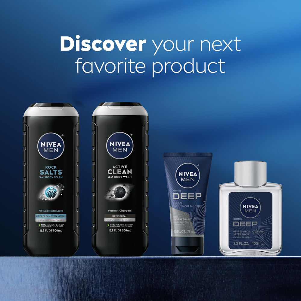 NIVEA MEN Deep Clean Rock Salts removes dirt effectively during a wash
