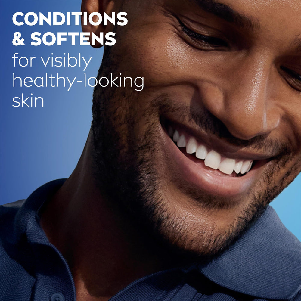 Beard conditioning with lightweight, non-greasy gel on facial hair.