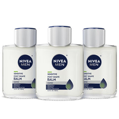 NIVEA MEN Sensitive Post Shave Balm bottle showing VitaminPro Complex for calm skin