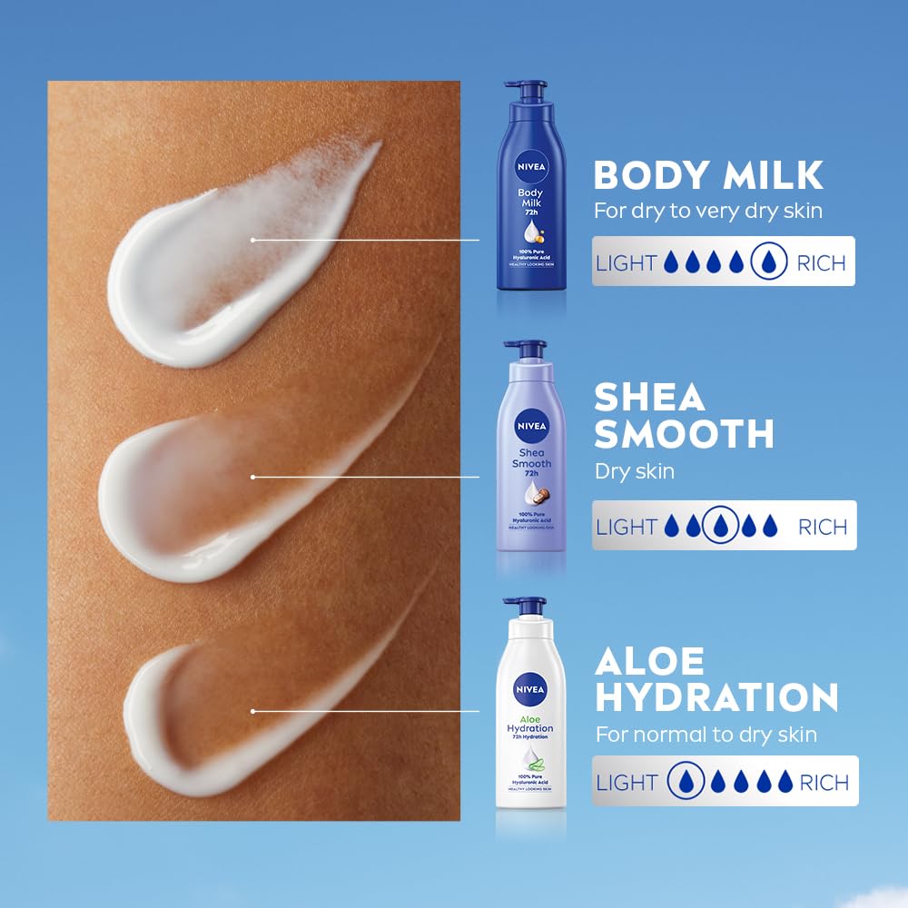 NIVEA Nourishing Lotion hand application shows even spread of cream.