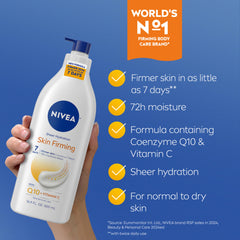 NIVEA Q10 Vitamin C enriched formula close-up shows creamy texture