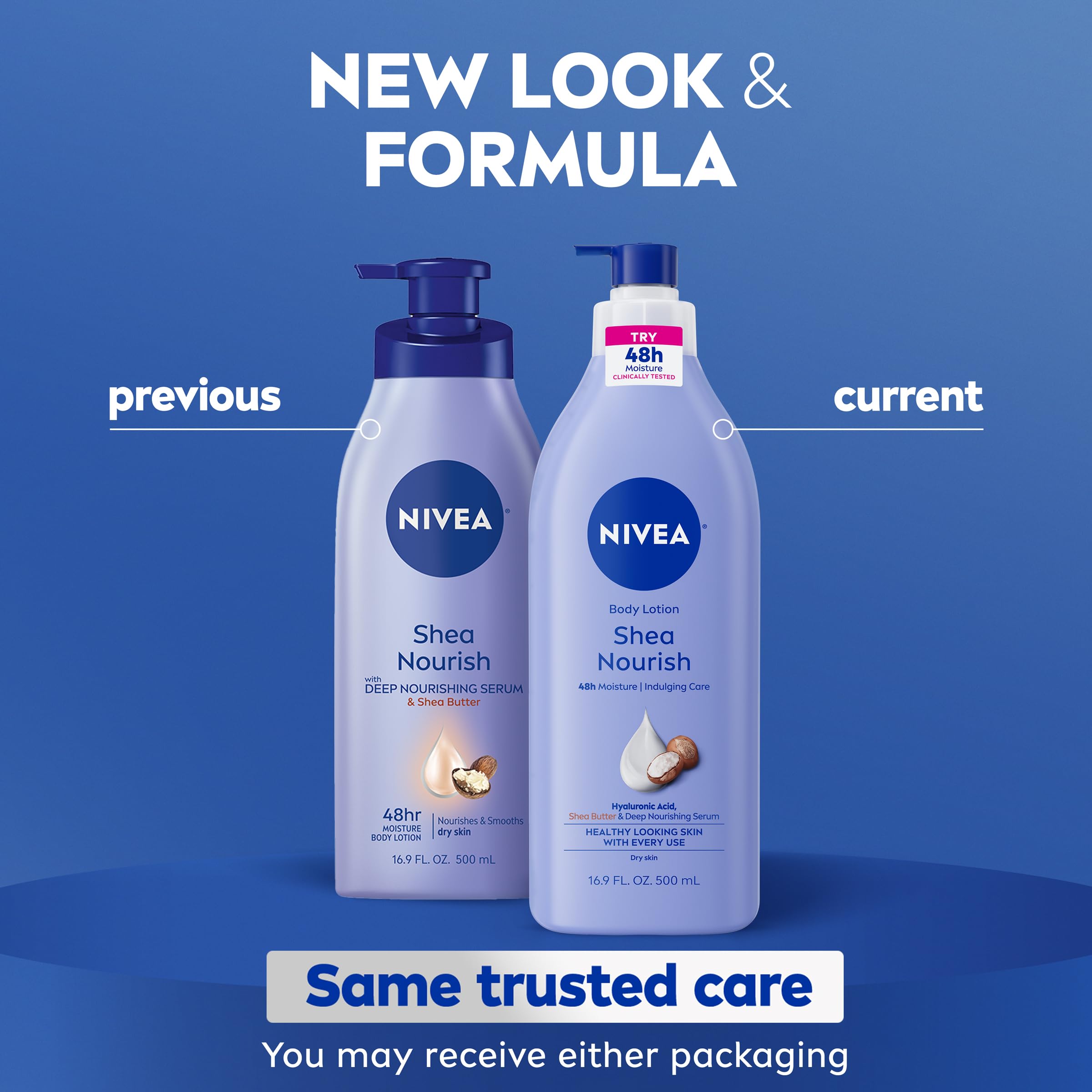 NIVEA Shea Nourish texture close-up showing creamy, non-greasy formula.