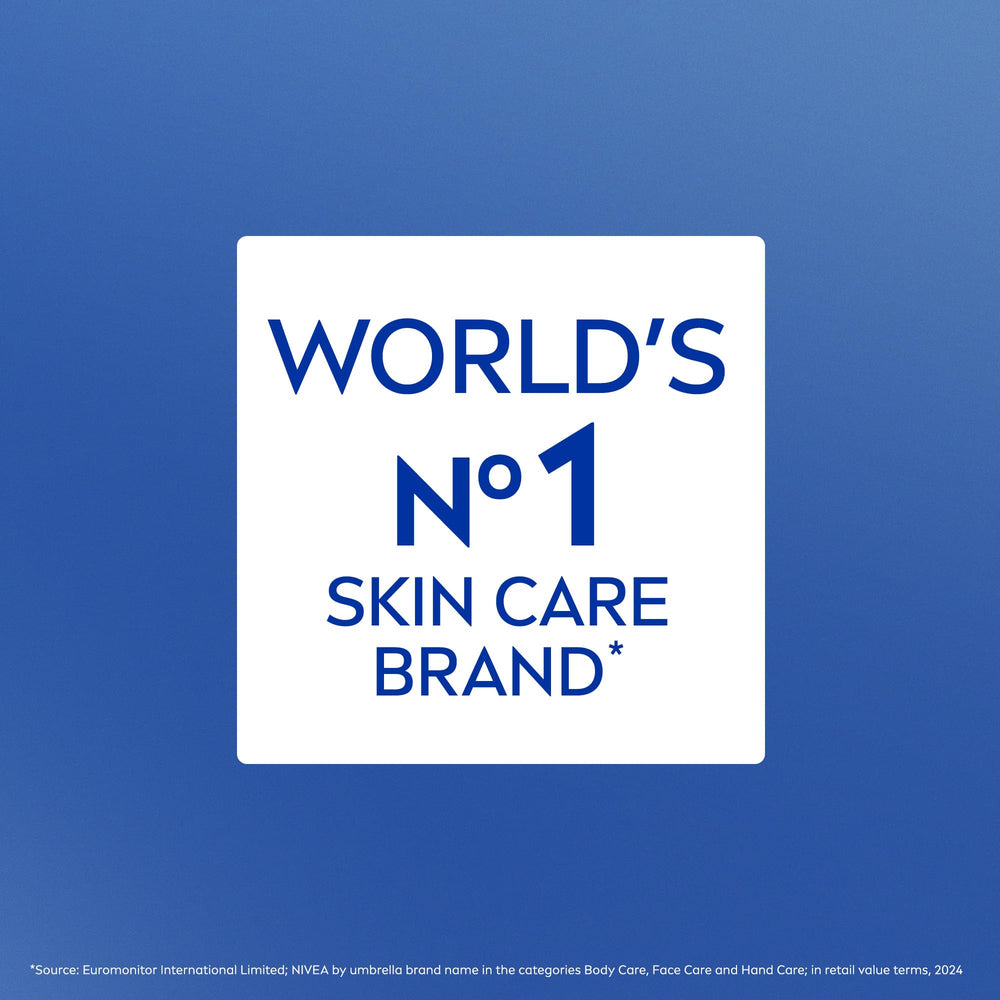 NIVEA users apply lotion twice daily for nourishment.