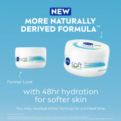 NIVEA Soft cream on hand demonstrates quick absorption and non-greasy feel.
