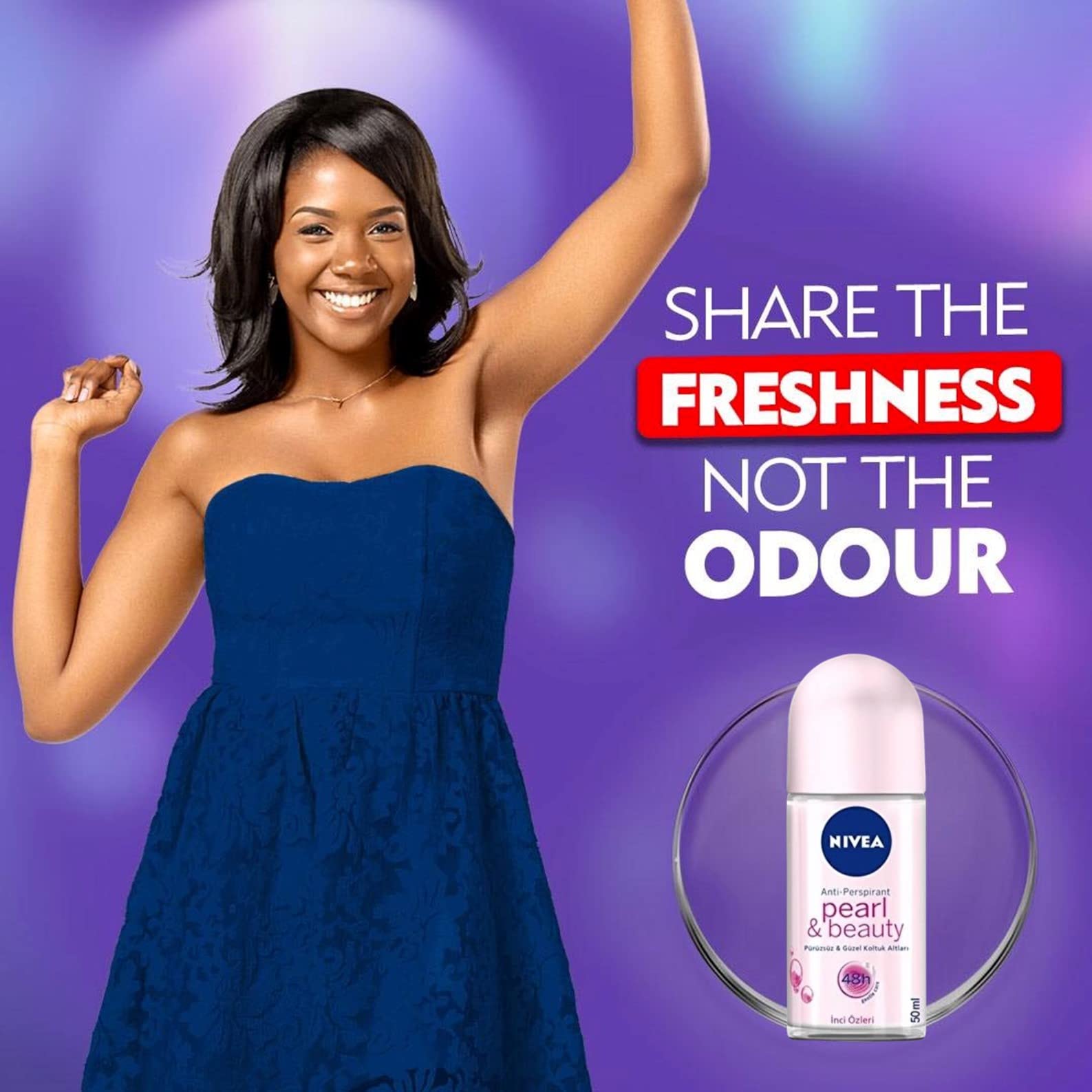 NIVEA Pearl & Beauty gentle formula stays comfortable for extended wear.