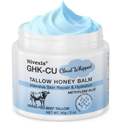 Nivexis copper peptides GHK-Cu balm in a jar providing deep hydration for radiant skin