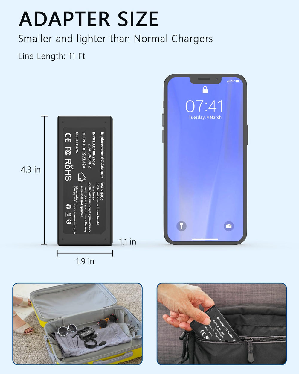 Nivjuky packaging box showing charger and manuals inside