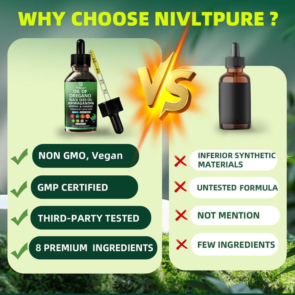 Nivltpure gluten-free vegan non-GMO formula label highlights clean ingredients