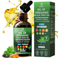 Nivltpure oil of oregano bottle with dropper for easy daily dosing and potential immune support