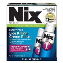 Nix Creme Rinse bottle pour enabling quick lice treatment at home