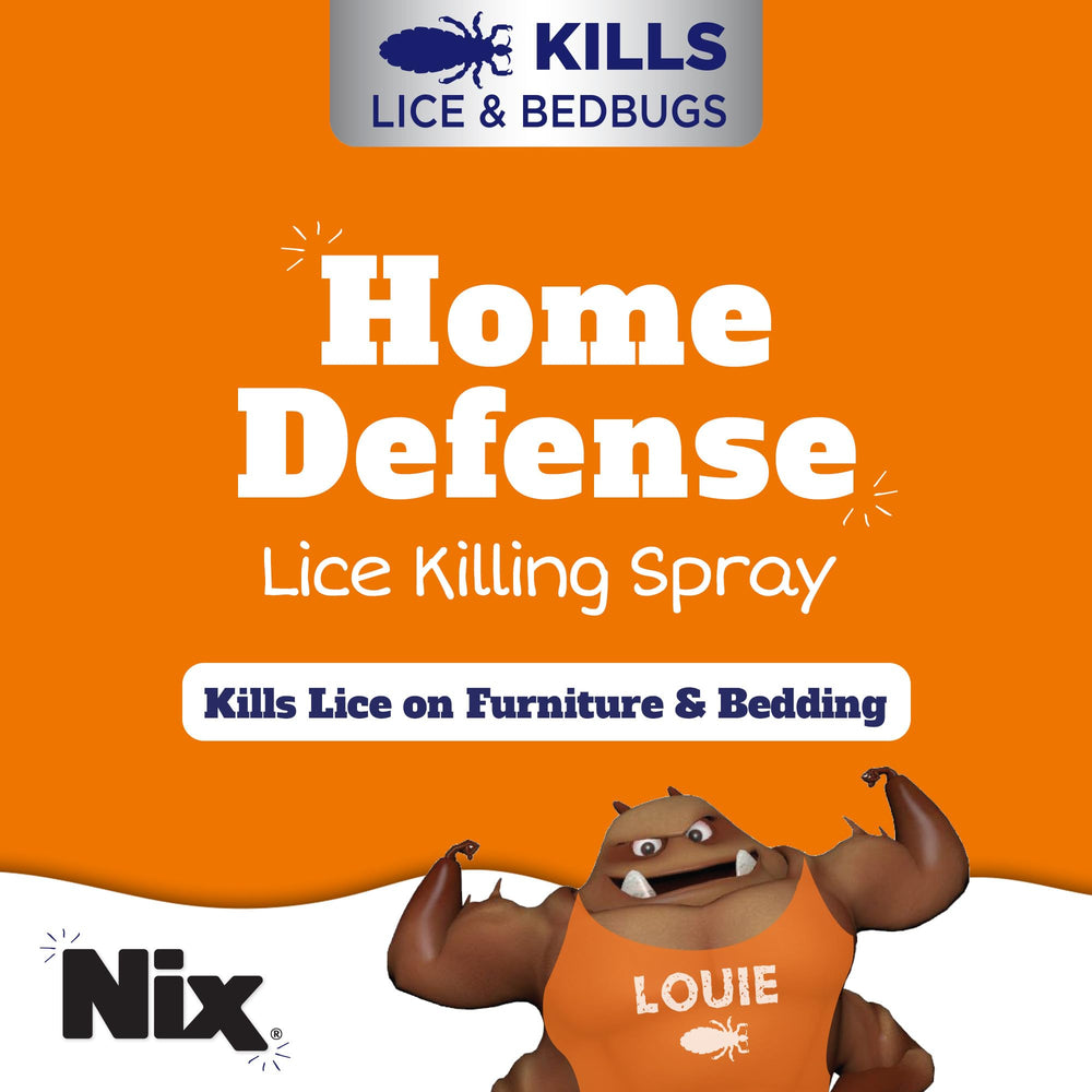Nix Lice & Bed Bug Spray on furniture delivers non-staining protection.