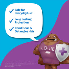 Easy application of Nix spray to hair for deterrence during morning routine