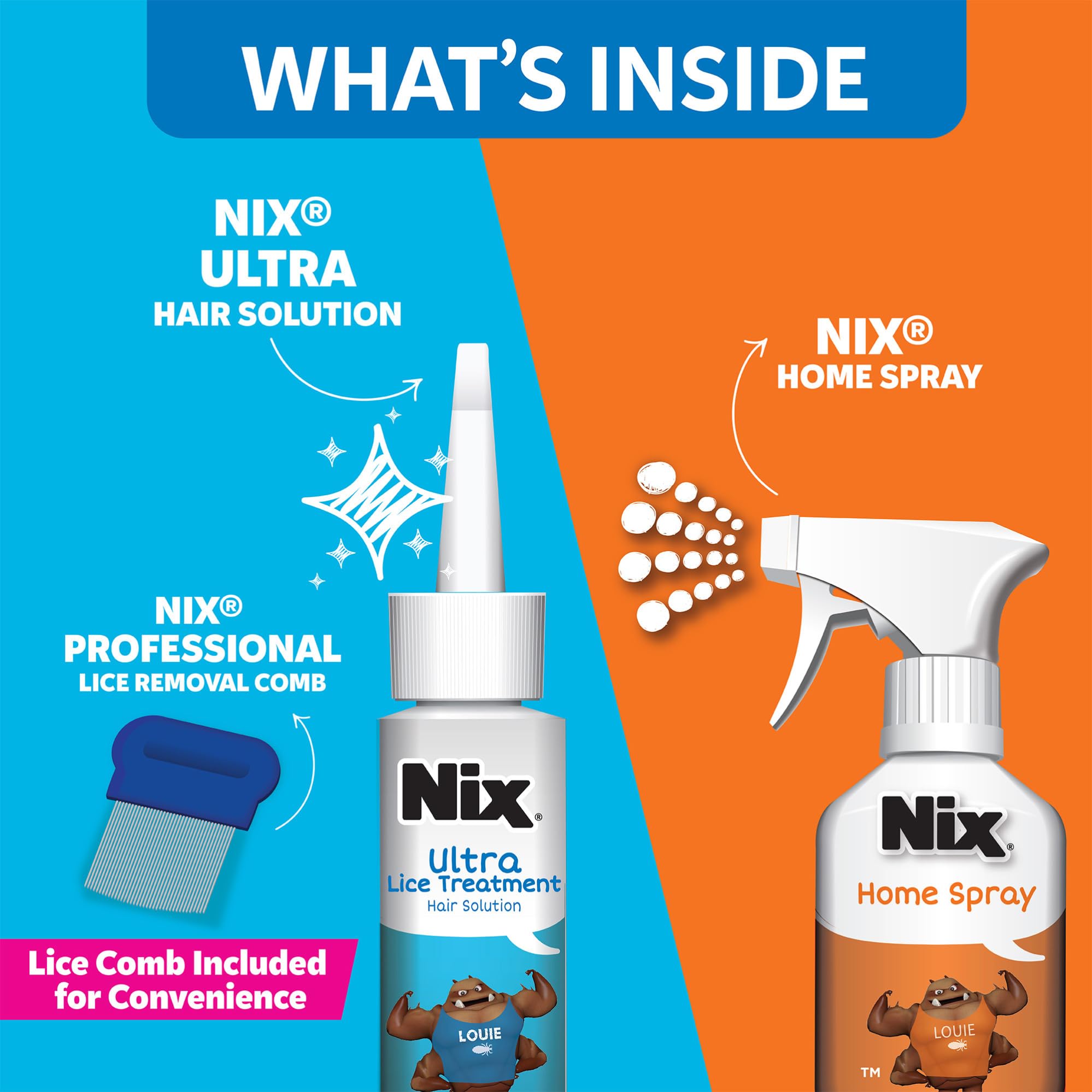 Nix Ultra Lice Removal Kit box shows all-in-one solution.