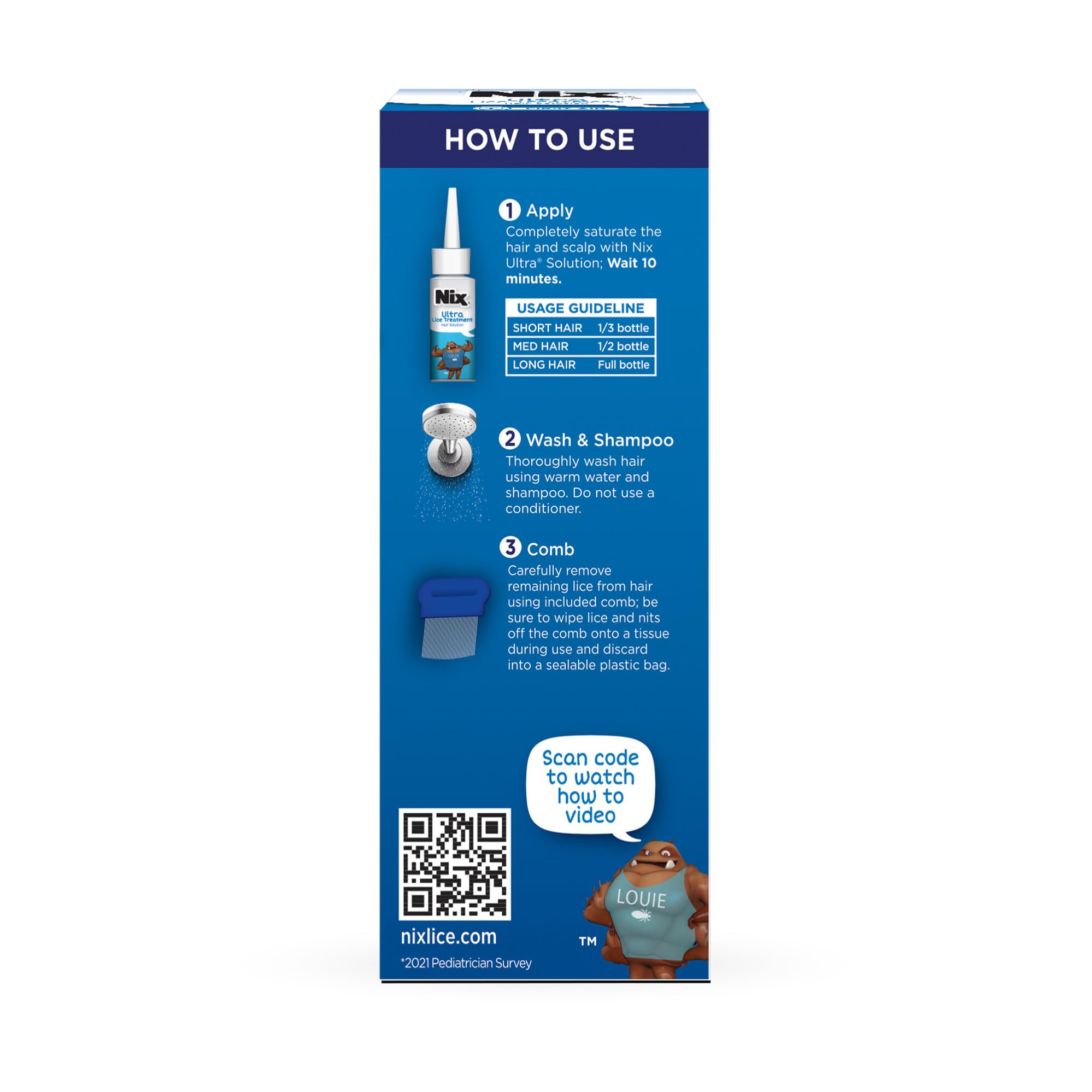 Nix Ultra packaging on display for shoppers seeking pediatrician-recommended care.