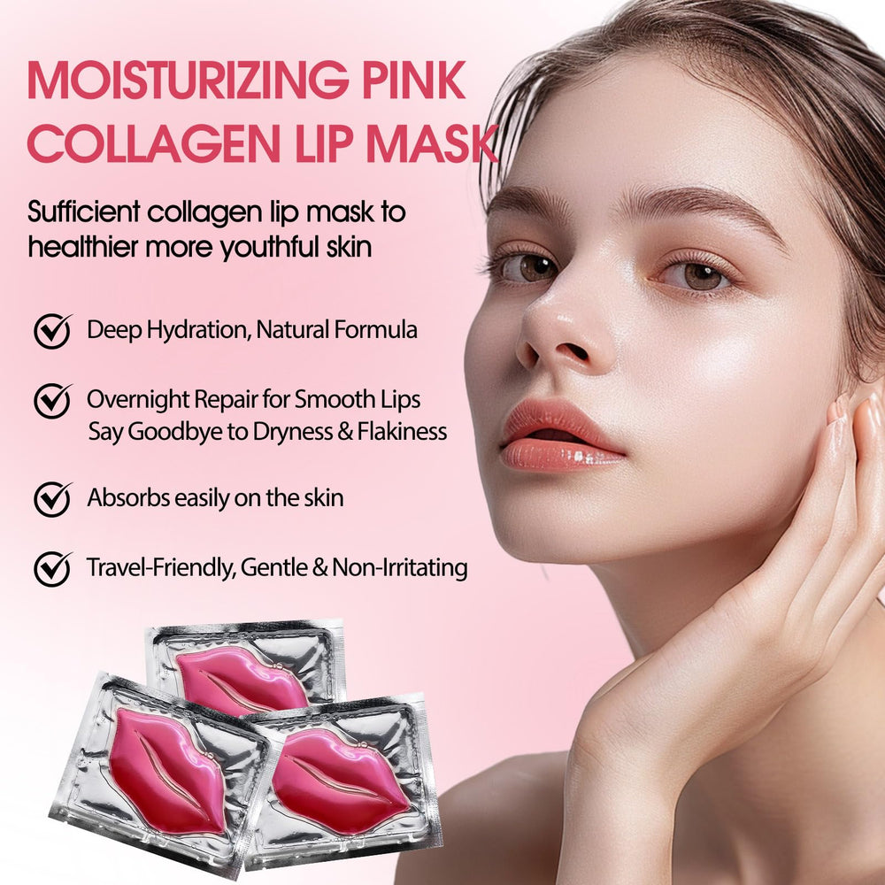 NIYET collagen crystal lip mask applied on lips for smooth texture.