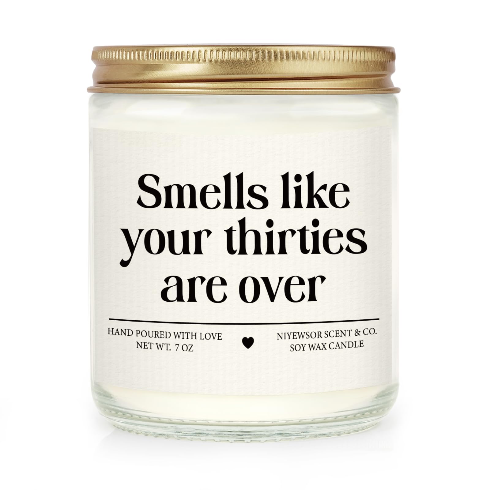 Niyewsor 40th birthday candle with funny sayings for celebrations.