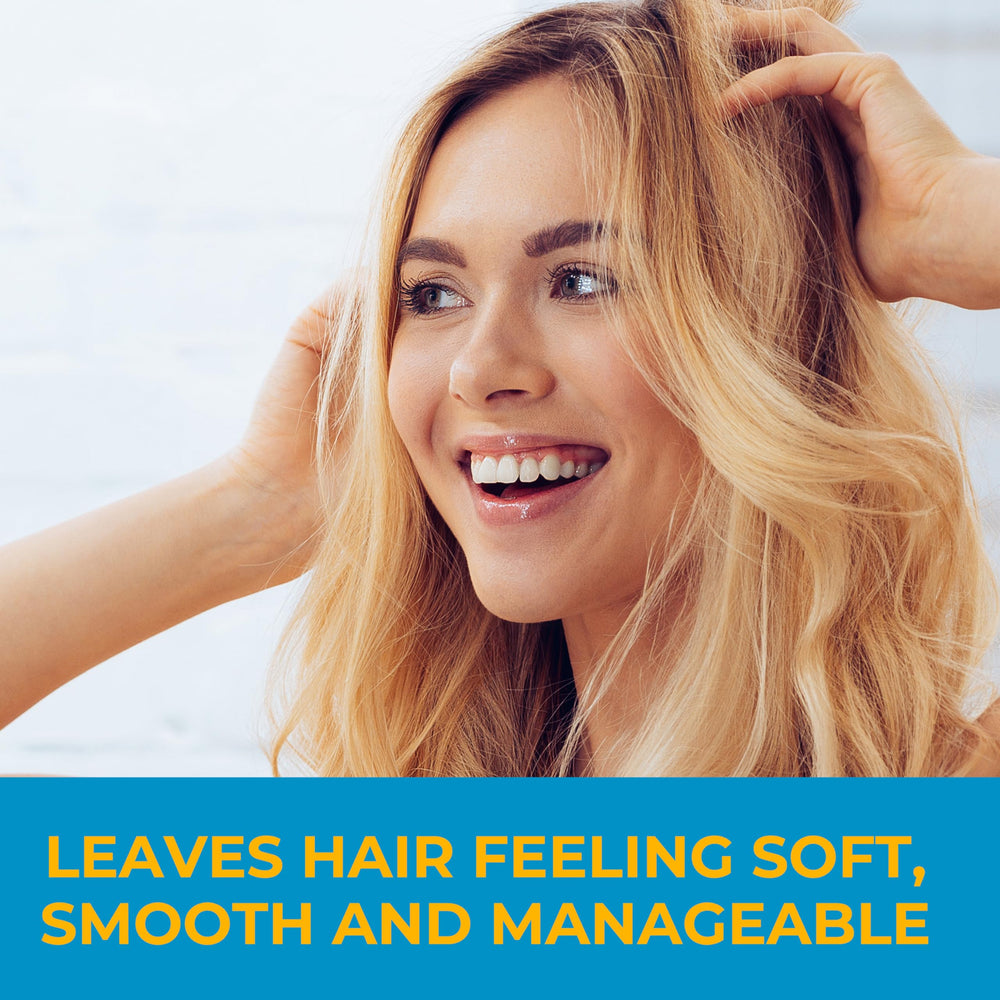All hair types safe, color-treated friendly, grey hair included.