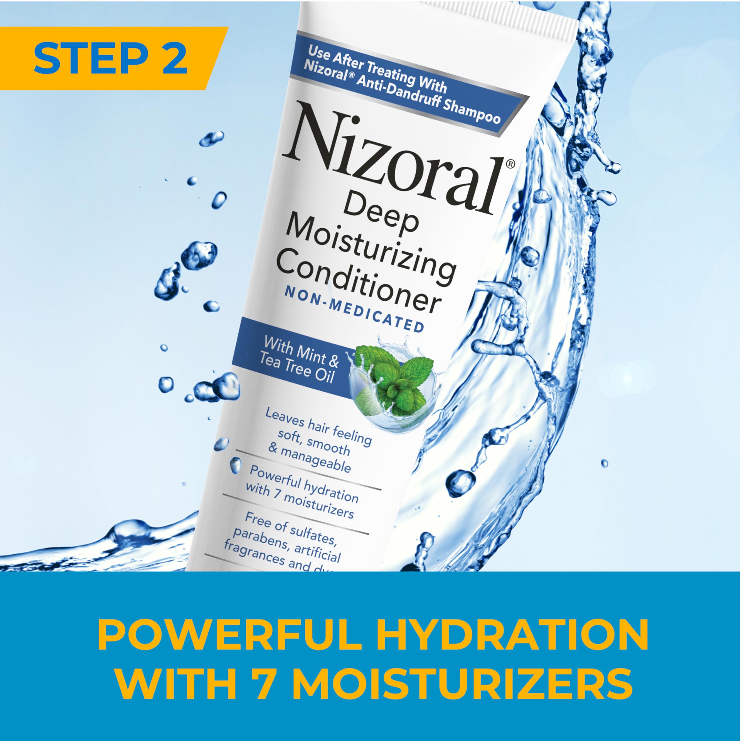 Close-up of Nizoral bottle showing 1% ketoconazole label.