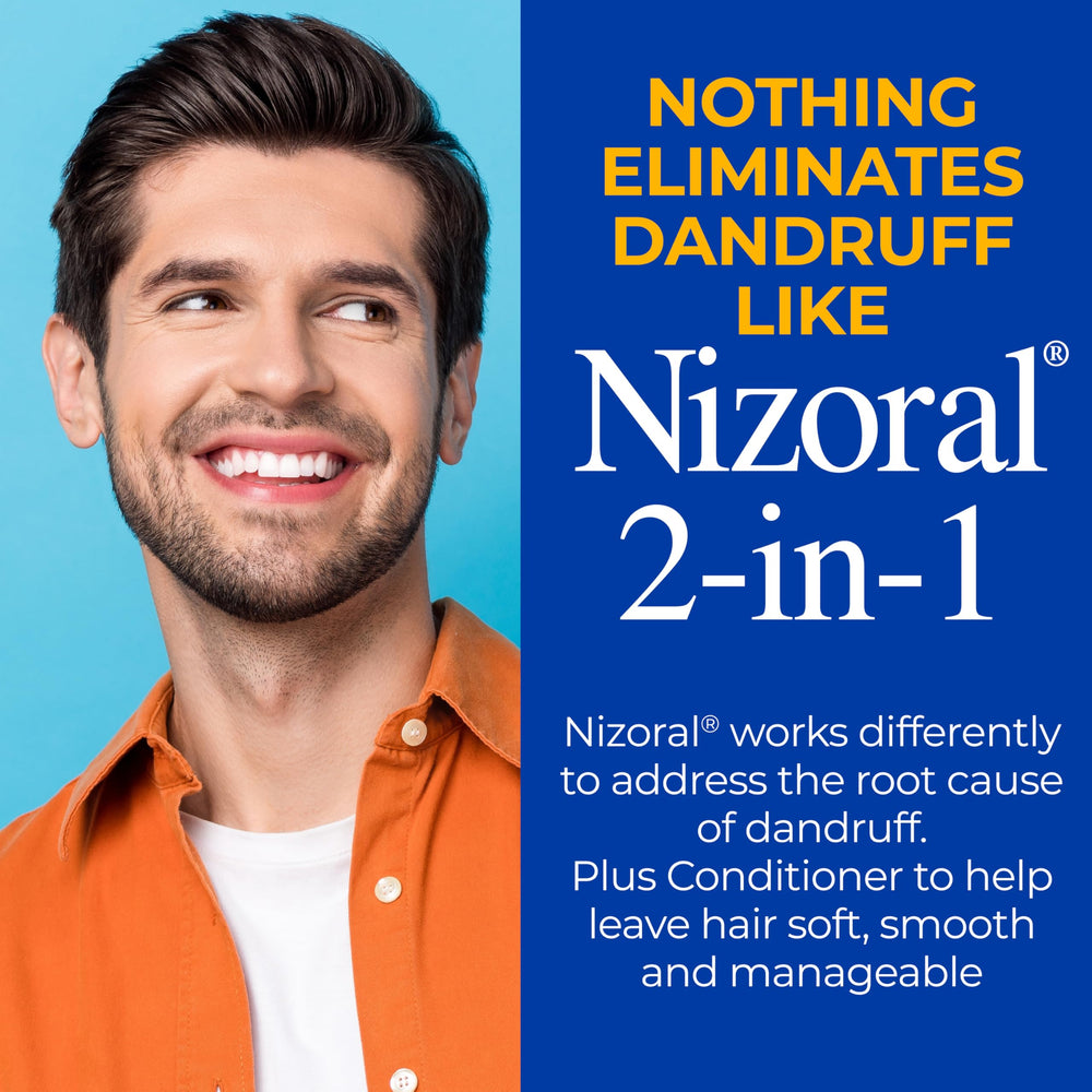 Nizoral conditioner soft hair illustrates added conditioning for smooth, manageable strands.