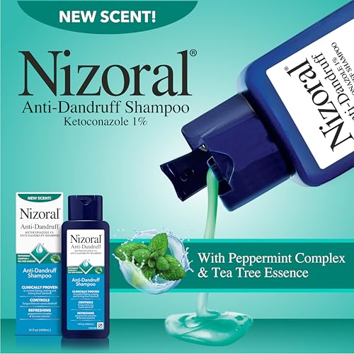 Nizoral peppermint foam close-up showing cooling sensation for itchy scalp.