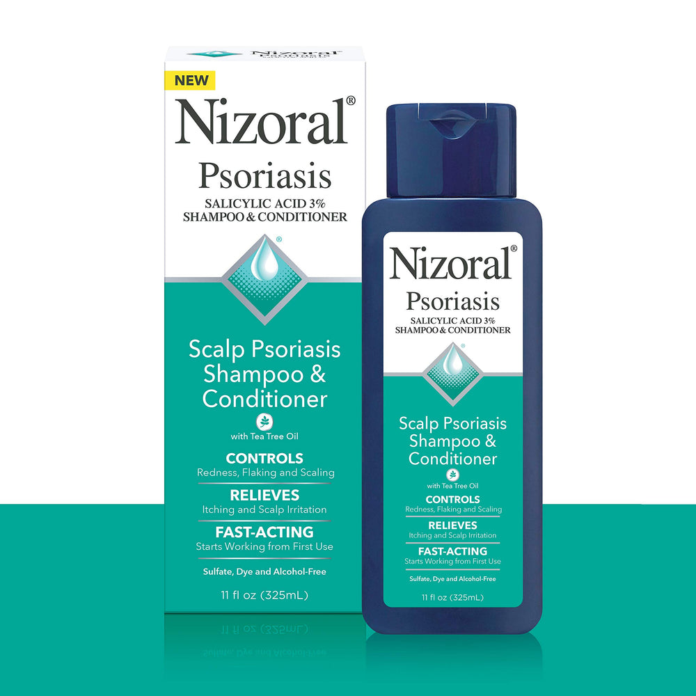 Nizoral psoriasis shampoo lather demonstrates rich cleansing action.