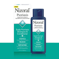 Nizoral psoriasis shampoo lather demonstrates rich cleansing action.