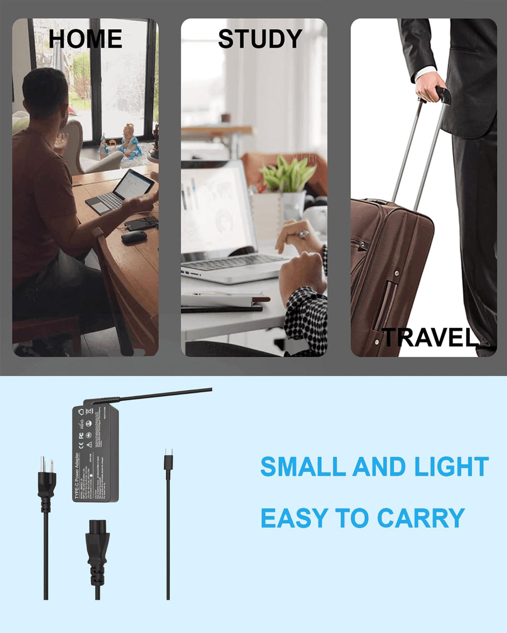 Njiwpnzo charger packaging with included cable and manual