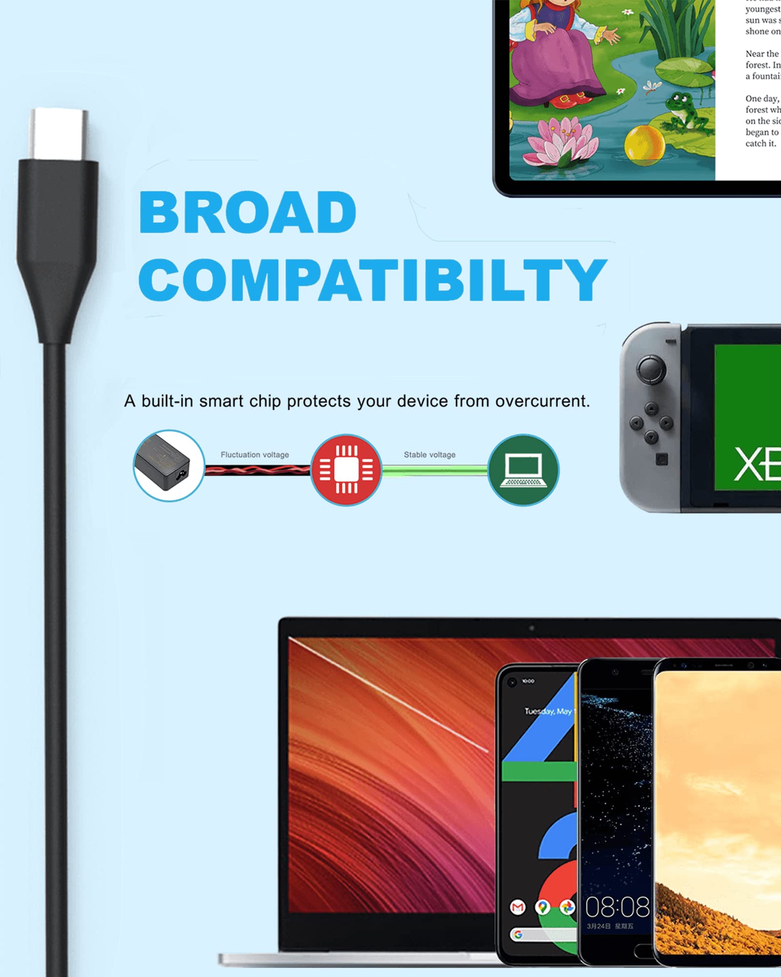 Njiwpnzo compact travel-ready charger ideal for on-the-go use